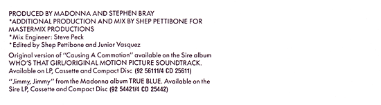 Causing A Commotion (Canadian CMS - Back Sleeve)