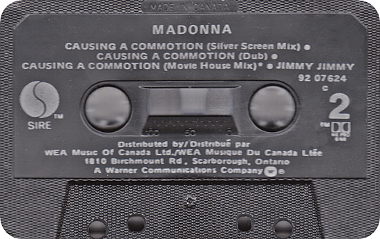 Causing A Commotion (Canadian CMS - Tape)