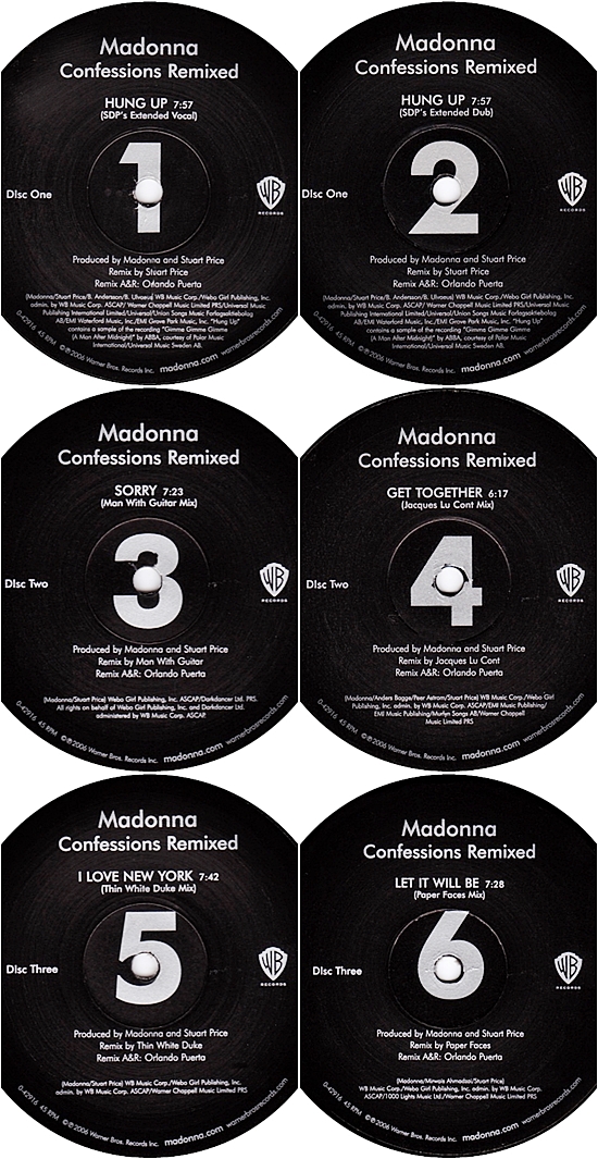 confessions remixed labels