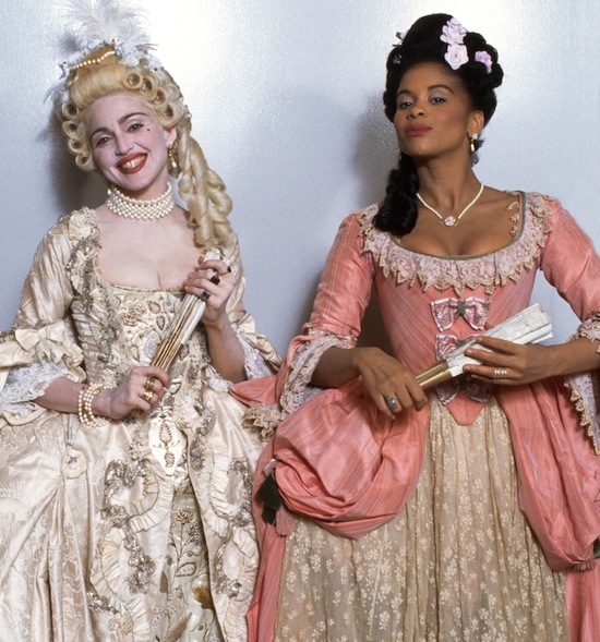 Madonna Stands Backstage With Her Back Up Singers