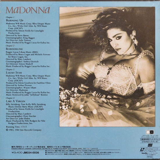 Madonna Japan Laserdisc Back 550