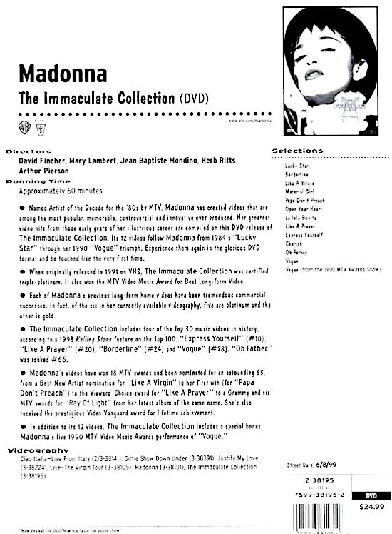 6-8-99-Immaculate_Collection_DVD_release
