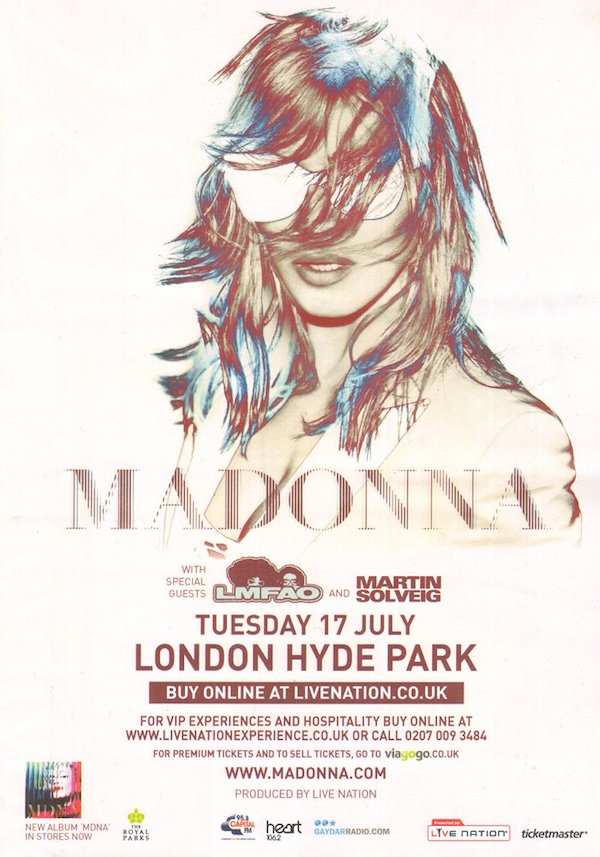 Today in Madonna History: July 17, 2012 « Today In Madonna History